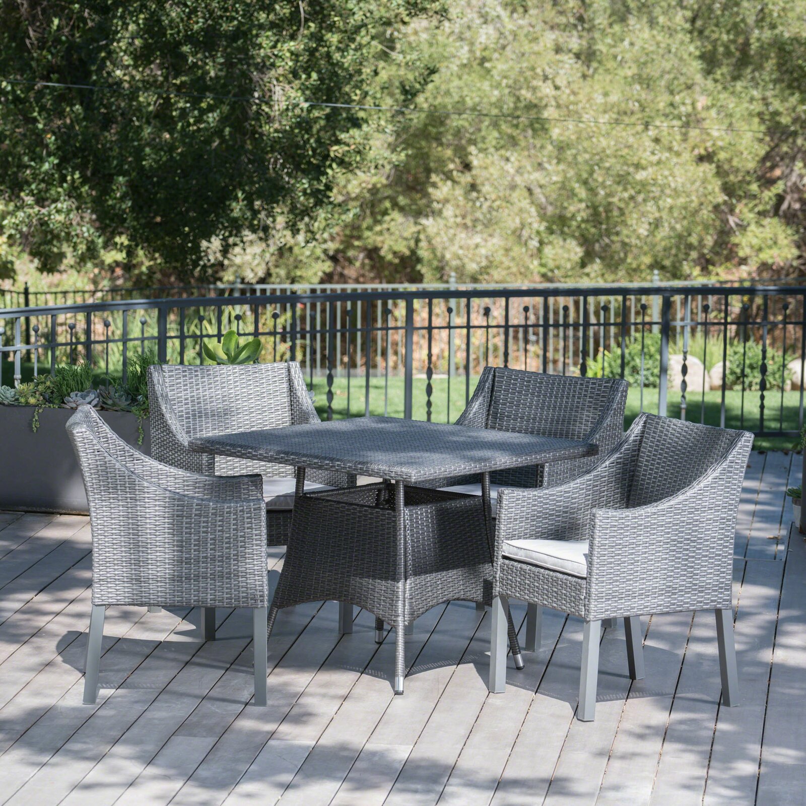 Ivy Bronx Arevalo Square 4 - Person Outdoor Dining Set
